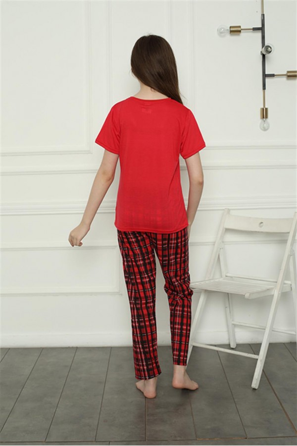 Moda Çizgi Kız Çocuk Penye Pijama Takım 20404