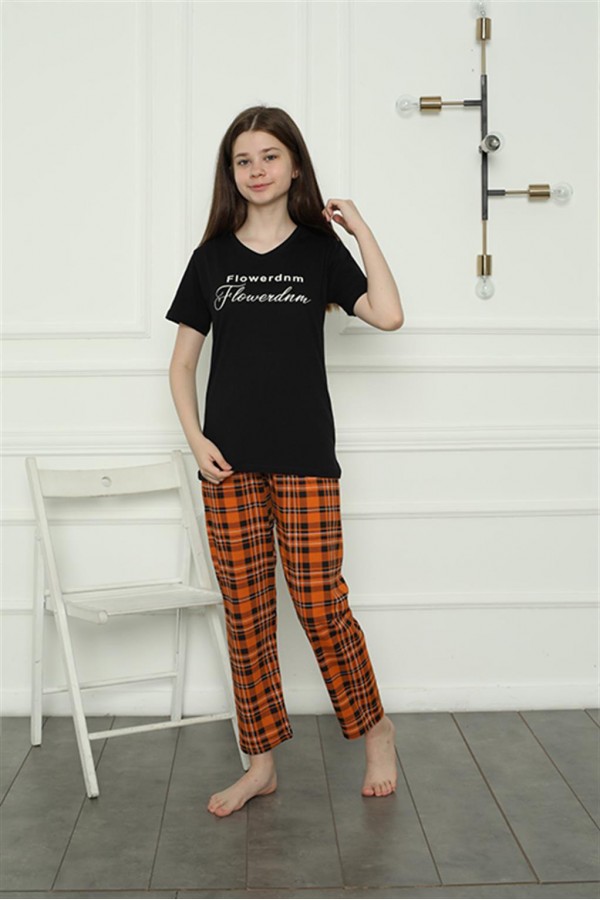 Moda Çizgi Kız Çocuk Penye Pijama Takım 20408