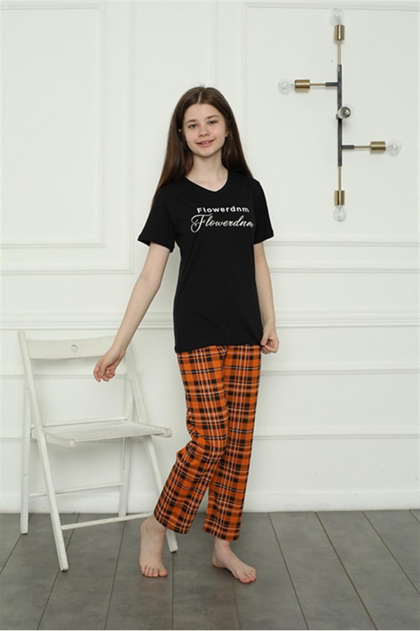 Moda Çizgi Kız Çocuk Penye Pijama Takım 20408