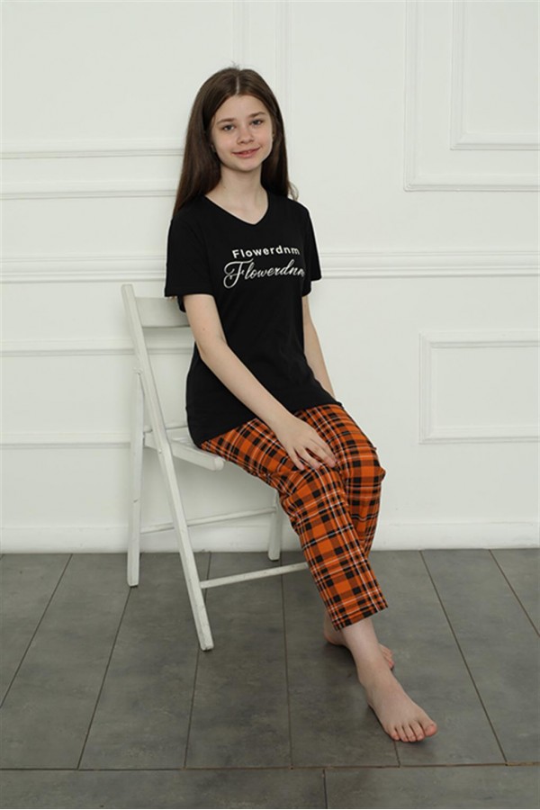 Moda Çizgi Kız Çocuk Penye Pijama Takım 20408