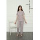 Moda Çizgi Kız Çocuk Penye Pijama Takım 20409