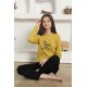 Moda Çizgi Kız Çocuk Penye Pijama Takım 20420