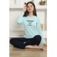Moda Çizgi Kız Çocuk Penye Pijama Takım 20421