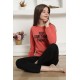 Moda Çizgi Kız Çocuk Penye Pijama Takım 20423