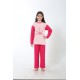Moda Çizgi Kız Çocuk Penye Pijama Takım 4503