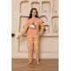 Moda Çizgi Kız Çocuk WelSoft Polar Turuncu Pijama Takımı 20526