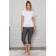 Moda Çizgi Microfiber Kapri Tayt 5863