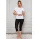 Moda Çizgi Microfiber Kapri Tayt 5864