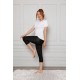 Moda Çizgi Microfiber Kapri Tayt 5864