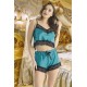 Moda Çizgi Saten Şortlu Büstiyer Takım S-1008