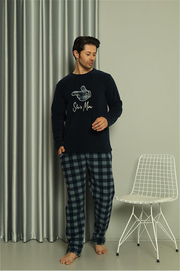 Moda Çizgi Welsoft Erkek Polar Sevgili Kombini Pijama Takımı 50123 Tek Takım Fiyatıdır