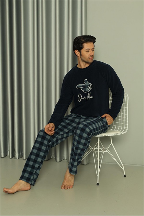 Moda Çizgi Welsoft Erkek Polar Sevgili Kombini Pijama Takımı 50123 Tek Takım Fiyatıdır