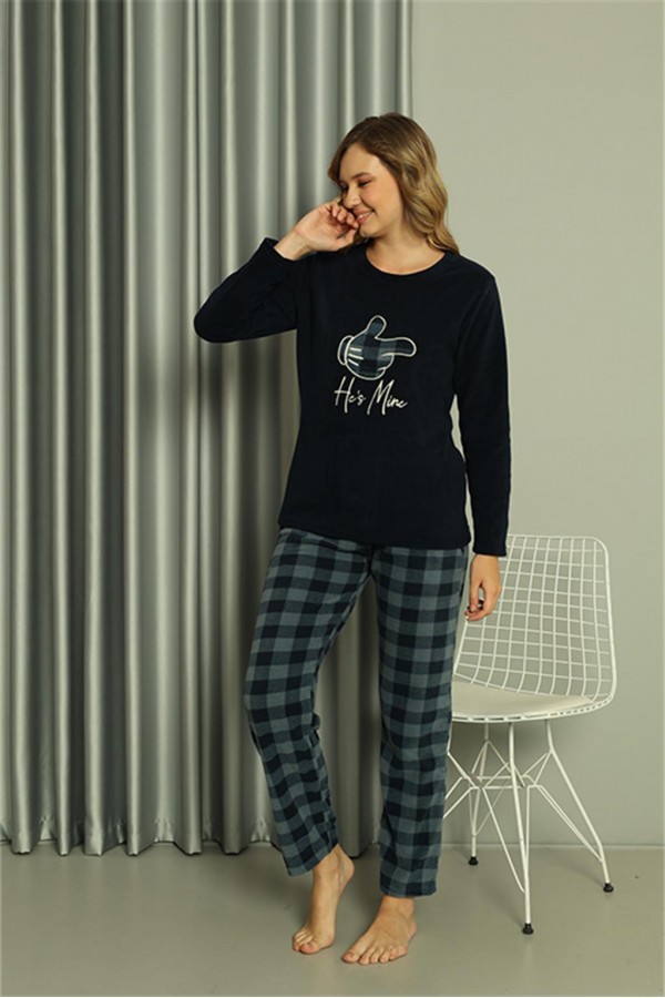 Moda Çizgi Welsoft Kadın Polar Sevgili Kombini Pijama Takımı 50122 Tek Takım Fiyatıdır