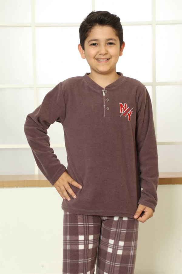 Moda Çizgi WelSoft Polar Çocuk Pijama Takımı 20249V