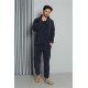 Moda Çizgi WelSoft Polar Fermuarlı Erkek Pijama Takımı 6839