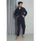 Moda Çizgi WelSoft Polar Fermuarlı Erkek Pijama Takımı 6839