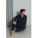 Moda Çizgi WelSoft Polar Fermuarlı Erkek Pijama Takımı 6839