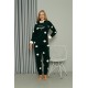 Moda Çizgi Welsoft Polar Kadın Kapşonlu Pijama Takımı 8512