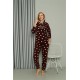 Moda Çizgi Welsoft Polar Kadın Kapşonlu Pijama Takımı 8513