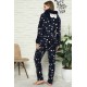 Moda Çizgi Welsoft Polar Kadın Kapşonlu Tulum 8096
