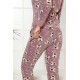 Moda Çizgi Polar Kadın Pijama Takımı