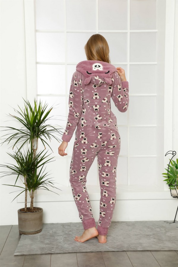 Moda Çizgi Polar Kadın Pijama Takımı