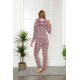 Moda Çizgi Polar Kadın Pijama Takımı