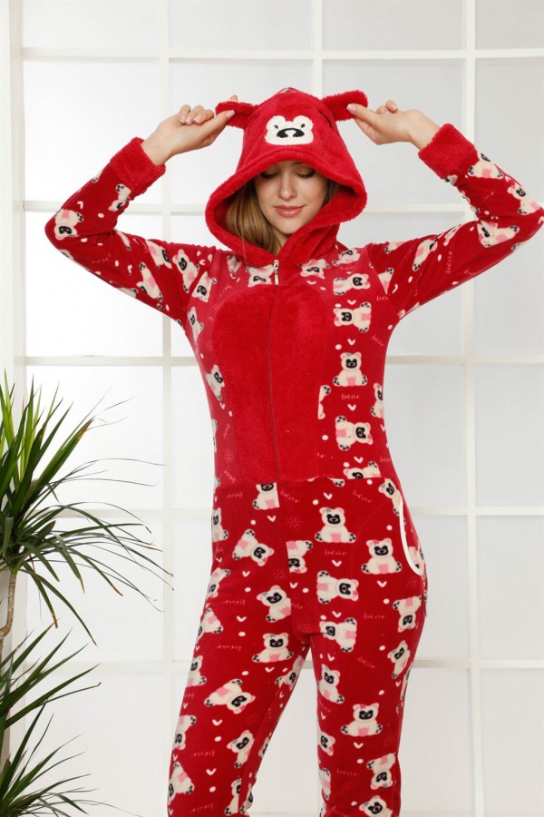 Moda Çizgi Polar Kadın Pijama Takımı