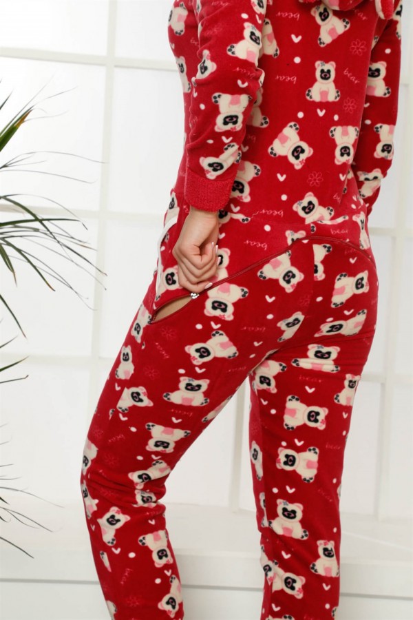 Moda Çizgi Polar Kadın Pijama Takımı