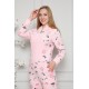 Moda Çizgi Polar Kadın Pijama Takımı