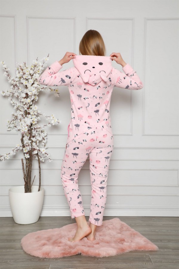 Moda Çizgi Polar Kadın Pijama Takımı