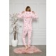 Moda Çizgi Polar Kadın Pijama Takımı