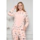 Moda Çizgi Polar Kadın Pijama Takımı