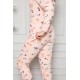 Moda Çizgi Polar Kadın Pijama Takımı