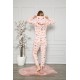 Moda Çizgi Polar Kadın Pijama Takımı