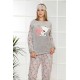 Moda Çizgi Polar Kadın Pijama Takımı