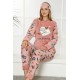 Moda Çizgi Polar Kadın Pijama Takımı