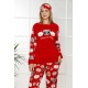 Moda Çizgi Polar Kadın Pijama Takımı