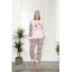 Moda Çizgi Polar Kadın Pijama Takımı
