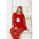 Moda Çizgi Polar Kadın Pijama Takımı