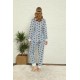 Moda Çizgi Polar Kadın Pijama Takımı