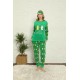 Moda Çizgi Polar Kadın Pijama Takımı