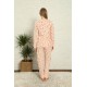 Moda Çizgi Welsoft Polar Kadın Manşetli Pijama Takımı 8436