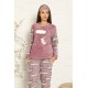 Moda Çizgi Polar Kadın Pijama Takımı