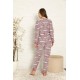 Moda Çizgi Polar Kadın Pijama Takımı