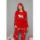 Moda Çizgi Polar Kadın Pijama Takımı
