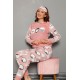 Moda Çizgi Polar Kadın Pijama Takımı