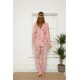 Moda Çizgi Polar Kadın Pijama Takımı