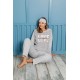 Moda Çizgi Polar Kadın Pijama Takımı