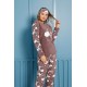 Moda Çizgi Polar Kadın Pijama Takımı